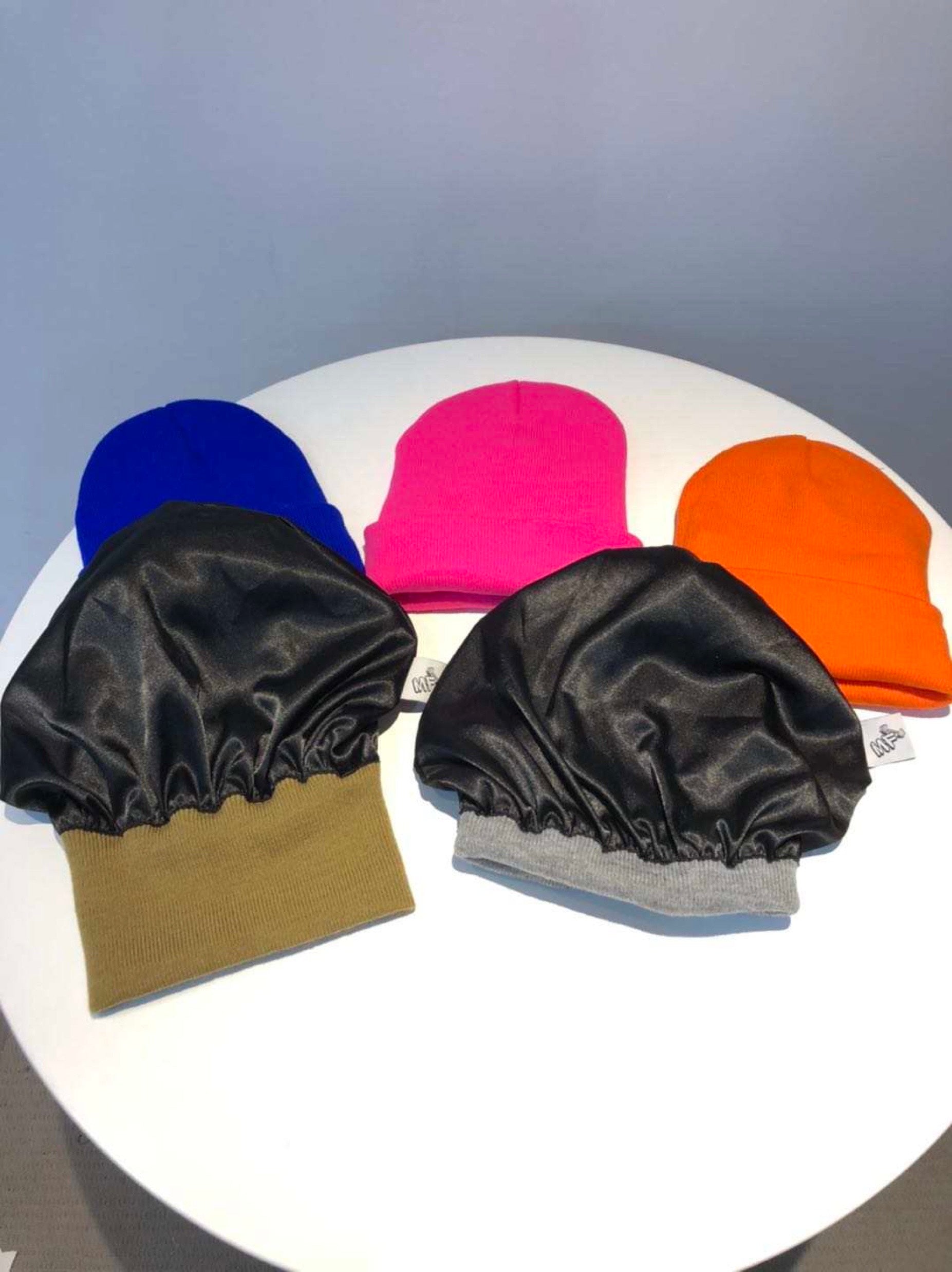 Satin Lined Knitted Hat - Monie Fit LLC