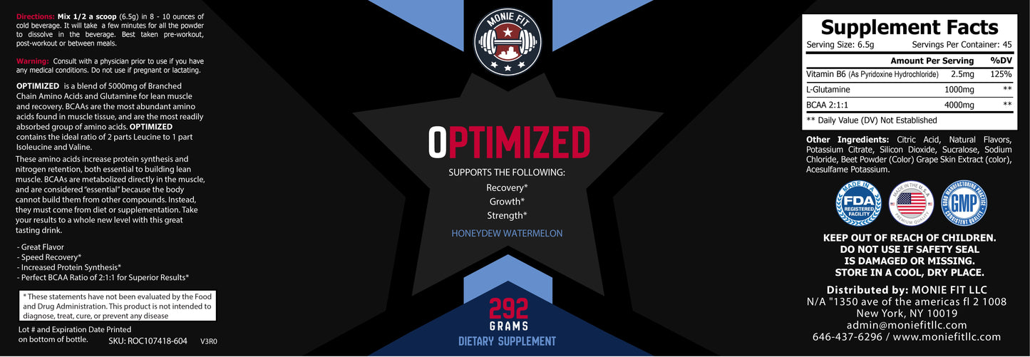 Optimized (BCAAS) - Monie Fit LLC