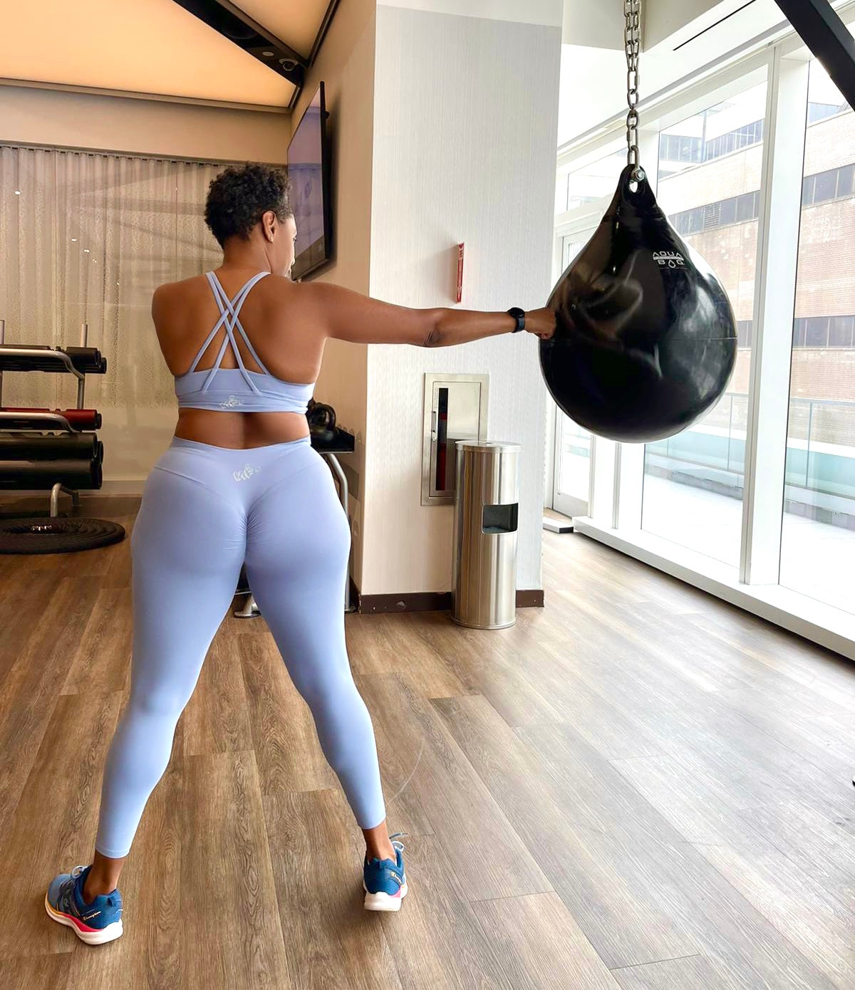 Soft MF Leggings Set University Blue - Monie Fit LLC